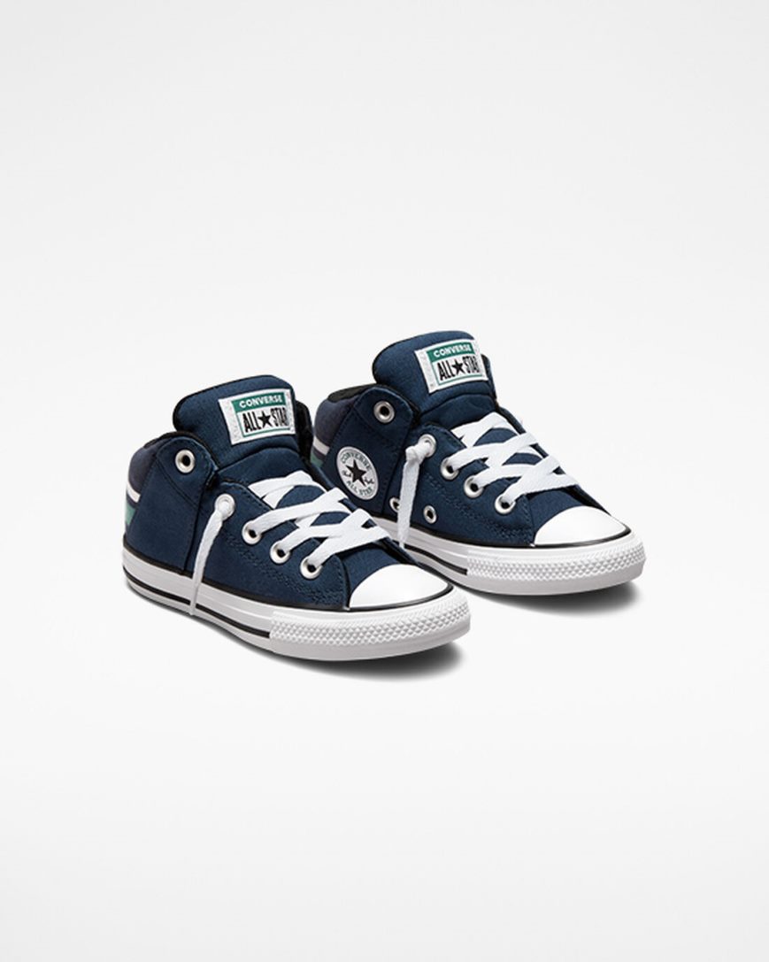 Boys' Converse Chuck Taylor All Star Axel Varsity Club High Top Shoes Navy / White | AU 8E951P